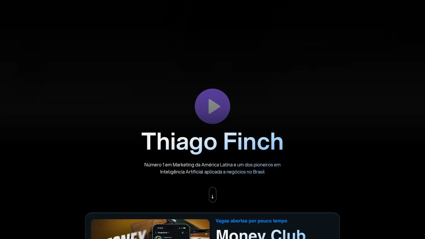 Captura da primeira tela de me.thiagofinch.com, feita em 27 de setembro de 2026