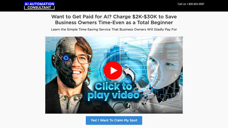 Screenshot of automationconsultant.ai's first screen, captured 2026-09-27