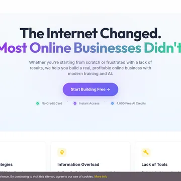 Screenshot of wealthyaffiliate.com's first screen, captured 2026-09-26