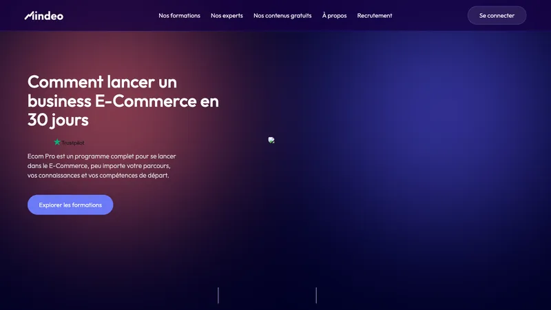 Capture du premier écran de mindeo.com, prise le 27 septembre 2026